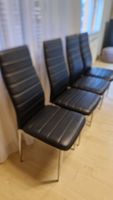 Esszimmerstühle Lederoptik Metallbeine Kunstleder