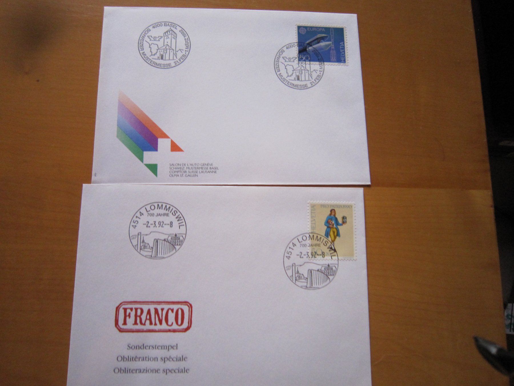 Tous les timbres: L2 Briefe mit Spezialstempel 1992 – D'occasion à Giubiasco par sal_9j6w 5