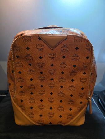 MCM RUCKSACK TASCHE COGNAC LAPTOP TASCHE MEGA PRAKTISCH