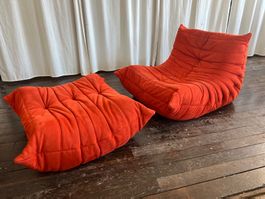 RÄUMUNGS-VERKAUF: Original Togo 1er Sessel & Pouf