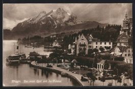 AK Weggis, Der neue Quai und der Pilatus