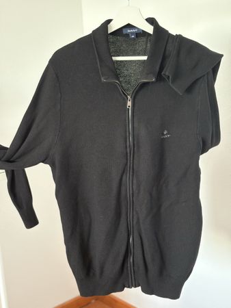 GANT Strickjacke schwarz mit Reissverschluss Grösse XXL