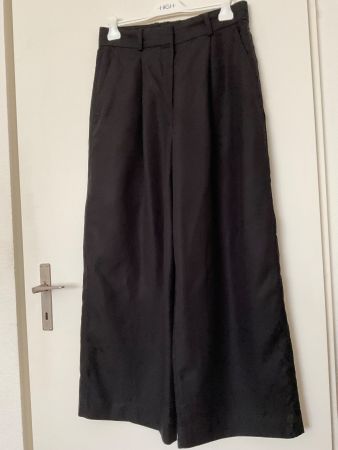 COS Marlene Hose mit Leinen Gr 42 schwarz mit Taschen NWRT