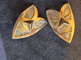 Vintage silbrige Masken Ohrclips