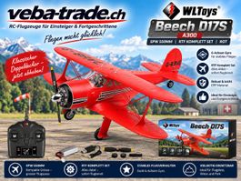 Beech D17S, rot, Spannweite 550mm 2,4GHz 4CH 3D / 6G RTF
