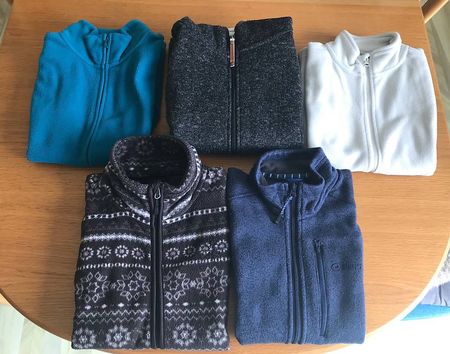 Strickfleece und Faserpelzweste Gr. S / XS