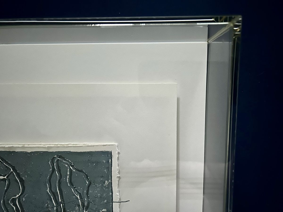 Dipinti: Sonja Schmid Papier 11 in Plexiglasbox – Usato da Frauenfeld venduto da Colonia64 2