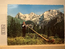 AK von Alphornbläser / Eiger Mönch Jungfrau