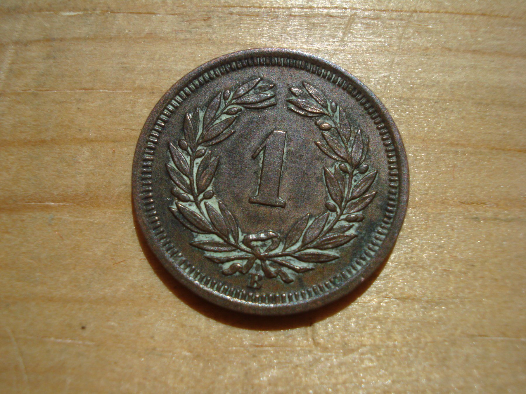 Alle Münzen: (N2) 1 Rappen 1925 – Gebraucht aus Erlach von Net-Coins 1
