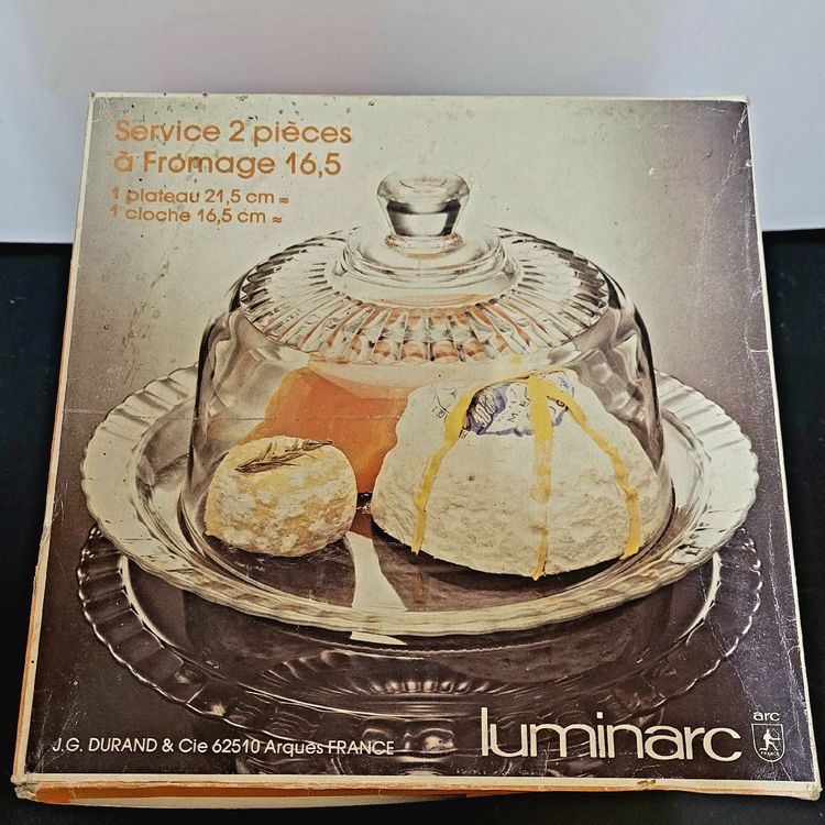 Cloche à Fromage Luminarc Vintage Années 80 - Verre Transparent - Bon état