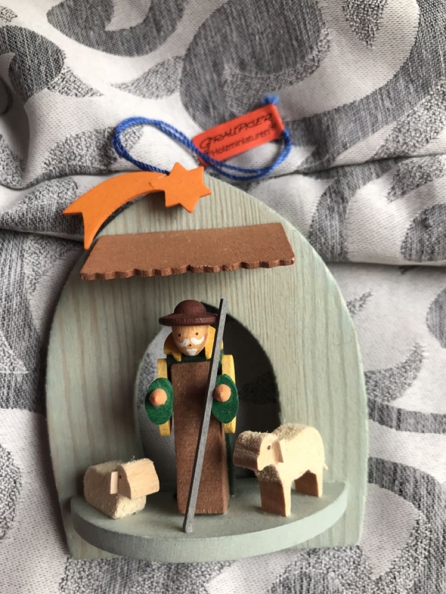 Tutte le decorazioni: Schäfer Graupner Miniatur Krippe Christbaumschmuck – Nuovo e nell'imballaggio originale da Alpnach Dorf venduto da marvo