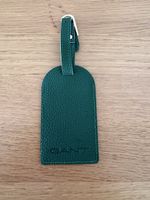 GANT Luggage Tag Dark Green Faux Leather New