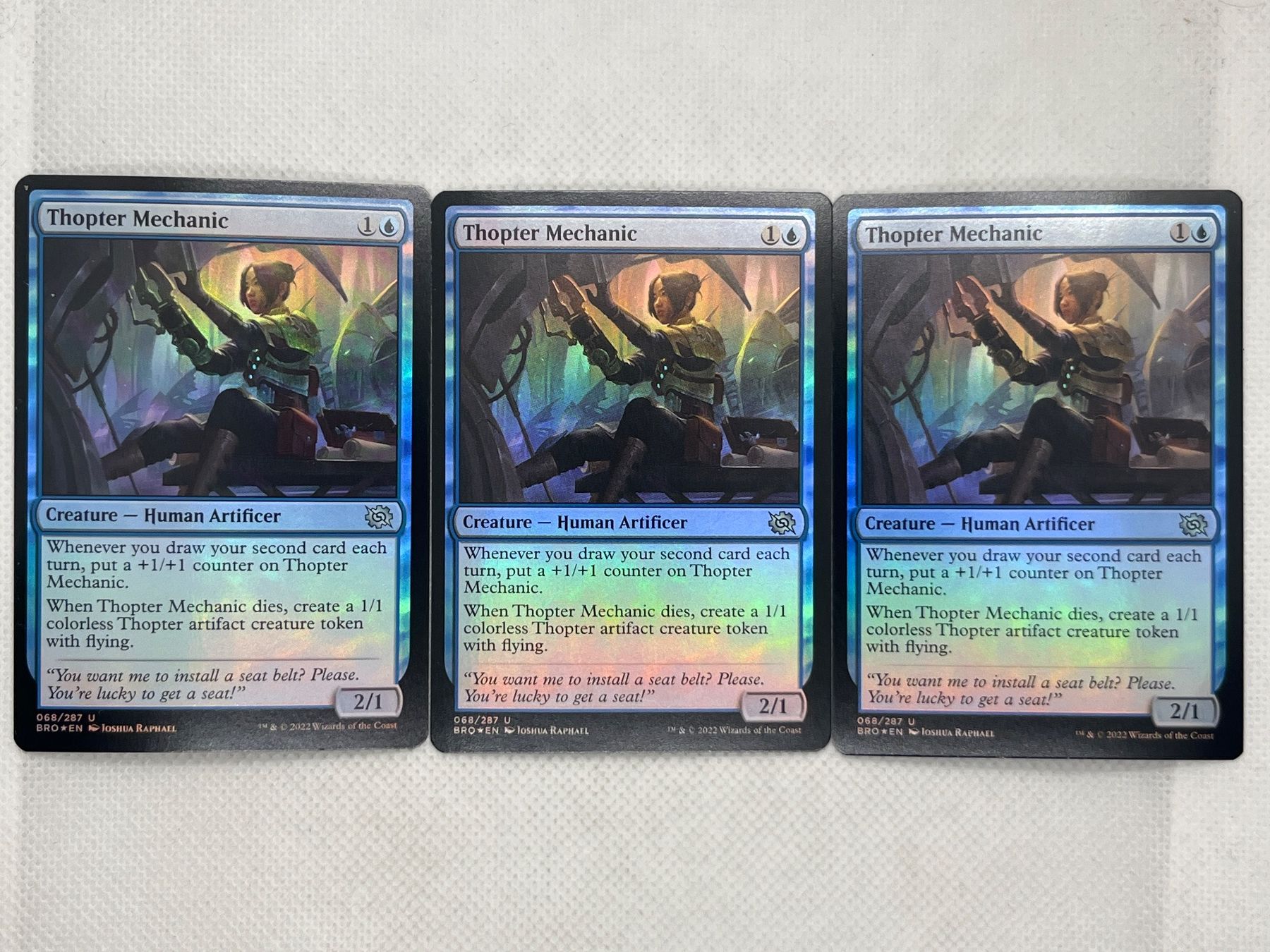 Magic The Gathering Carte collezionabili: 3x Thopter Mechanic Foil Karten MTG Magic 2022 – Usato da Hinterkappelen venduto da Kim1992