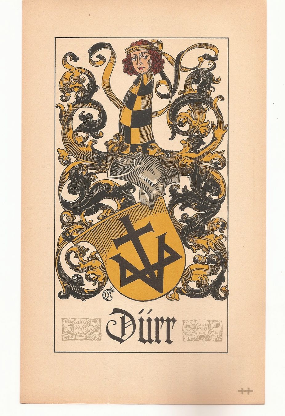 Incisioni: Wappen Dürr Basel Wappenbuch Carl Roschet Heraldik – Usato da Farvagny-le-Grand venduto da OlivierFurrer