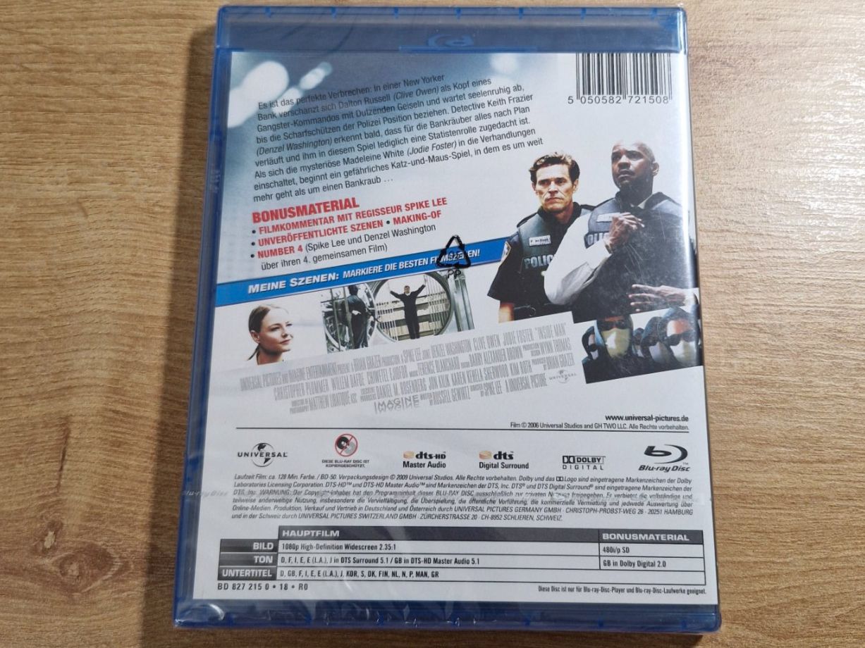 Tous les DVDs: Inside Man (2006) NEU OVP Bluray – Neuf avec emballage d'origine à Pfungen par Whitie 1