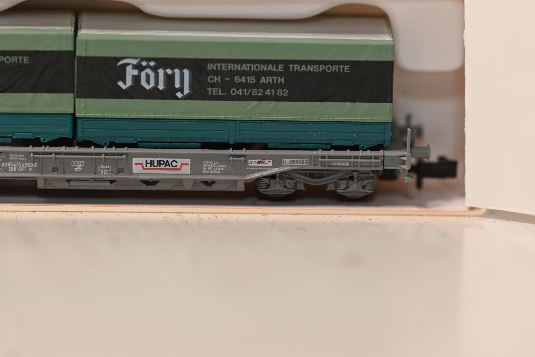 Roco Modellini di ferrovie: Föry HUPAC Roco Spur N mit OVP – Usato da Laupen ZH venduto da Zmoewe 2