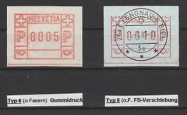 Gummi - und Teildruck Nr. 6II