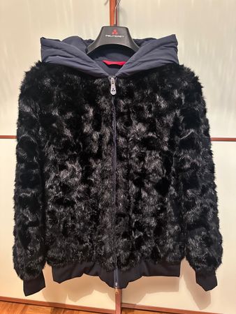 Peuterey giacca invernale nera con cappuccio, taglia 40