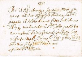 Matthias Schgier Zinsquittung Brief 1673 Churer Domherr