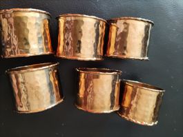 Servietten-Ringe aus Kupfer handgemacht *geklopft*