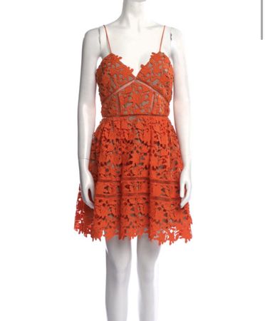Self-Portrait Kleid M - orange