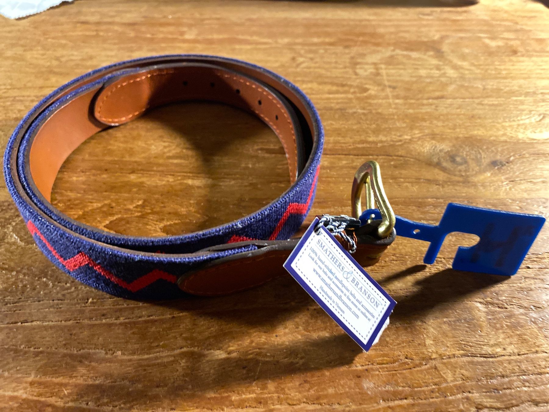 Cinture: Smathers & Branson X Rowing Blazers Gürtel 95com – Nuovo e nell'imballaggio originale da Birmensdorf ZH venduto da PolzerJ1 3