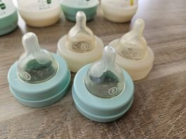 4 gebrauchte, gut erhaltene mam Babyflaschen.