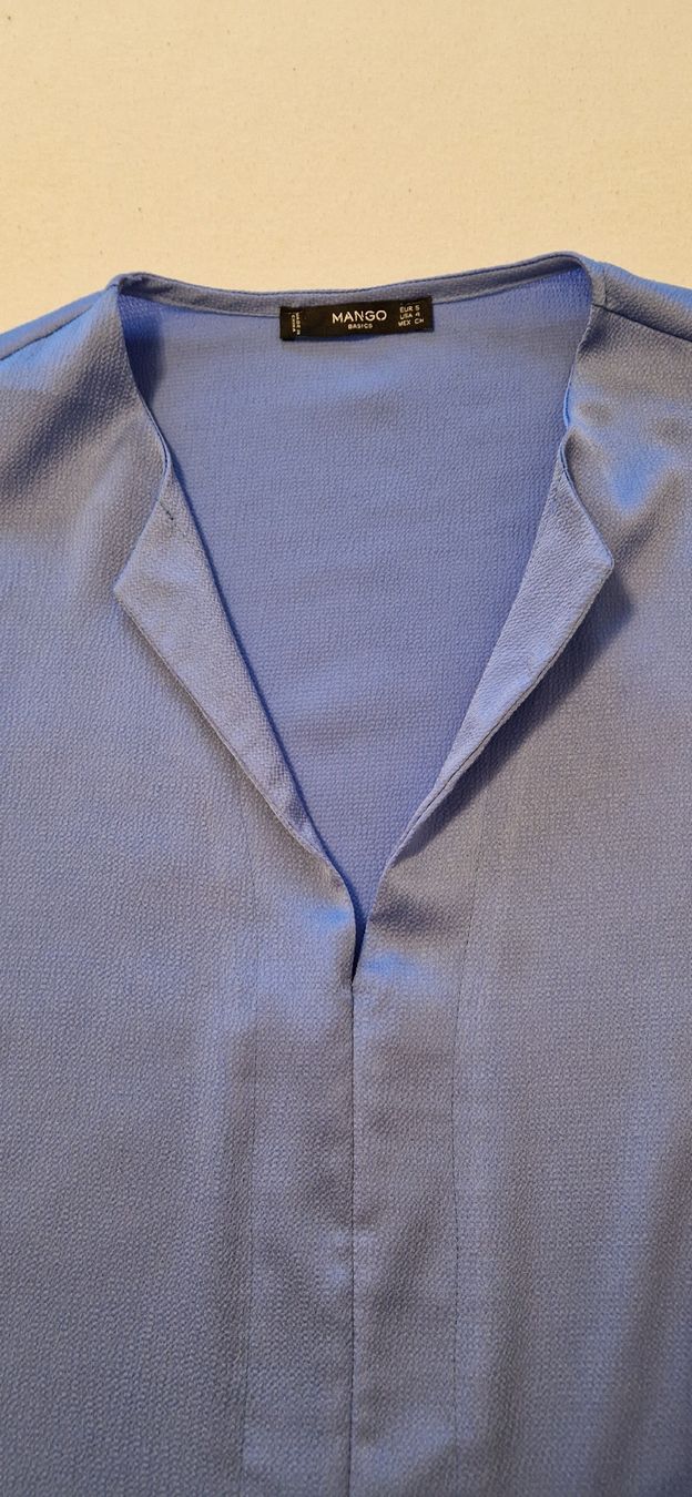 Mango Camicette: MANGO Elegante Bluse mit V-Ausschnitt, blau, Gr. S – Nuovo (secondo la descrizione) da Allschwil venduto da merve_g 4