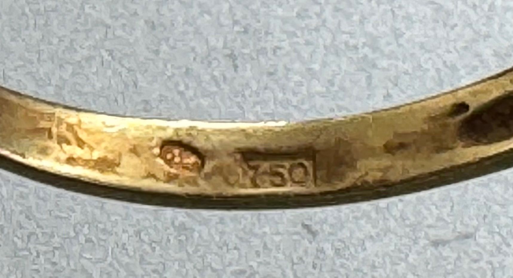 Ringe: 18 Karat 750 Gold Ring mit 9 Diamanten – Gebraucht aus Basel von Kanako 3