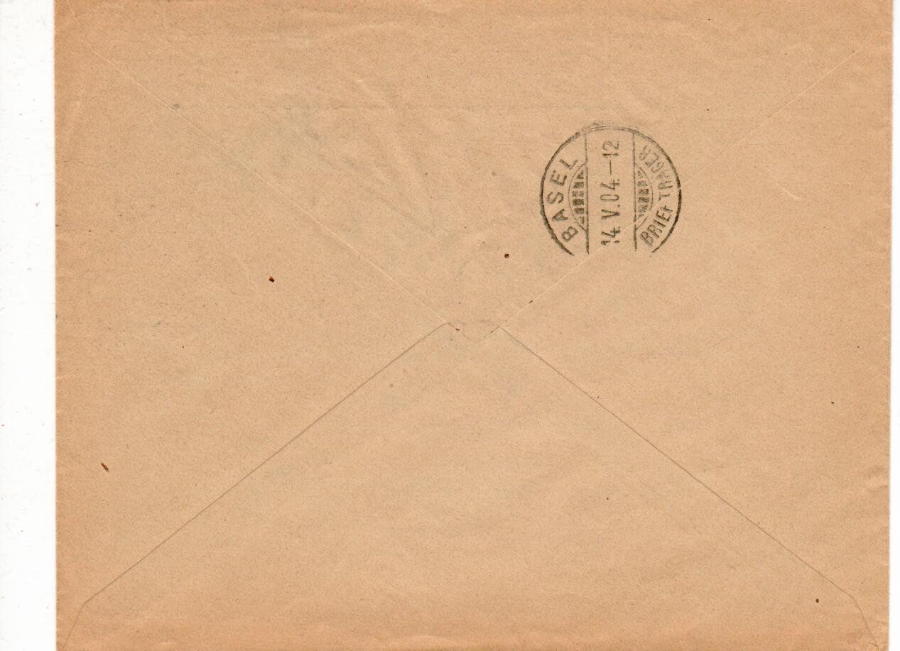 Tutti i francobolli: Brief,  G. Schäppi Zürich - Basel 1904 – Usato da Wolhusen venduto da Curver9 1