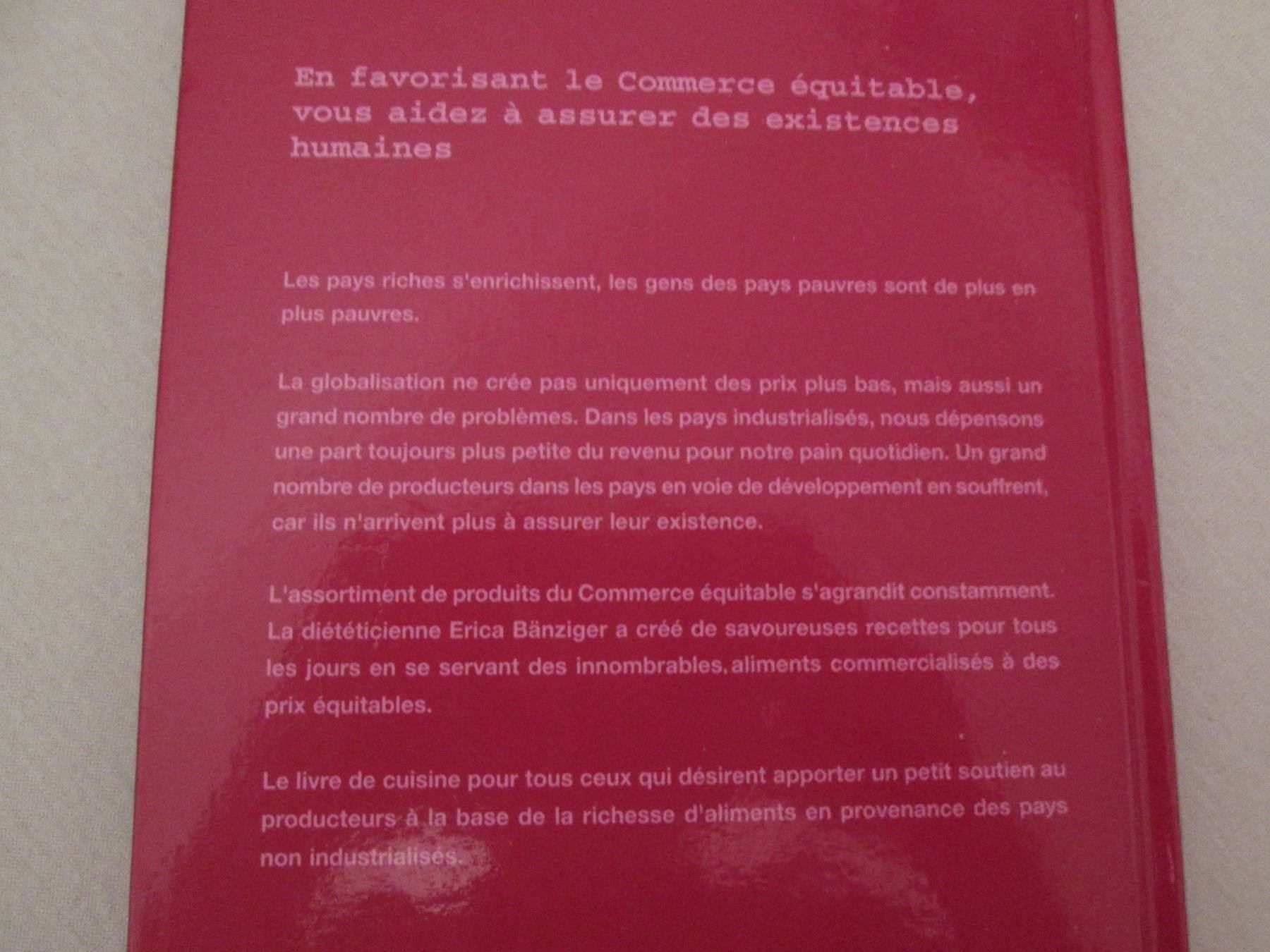 Libri: Le livre de cuisine du Commerce équitable – Usato da Neuchâtel venduto da Dualseele 1