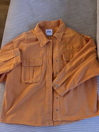 Zara Hemd Jacke, XS, Orange, Top Zustand für den Herbst!