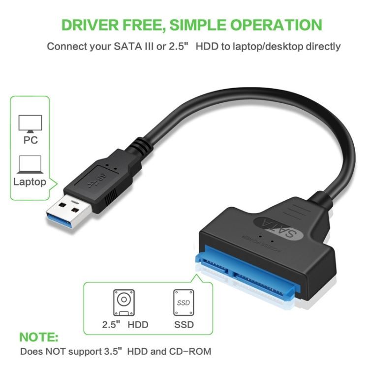 Cavi: SATA-zu-USB 3.0-Kabeladapter 2,5-Zoll-SS – Nuovo e nell'imballaggio originale da Aesch BL venduto da Elektronik_Laden 5