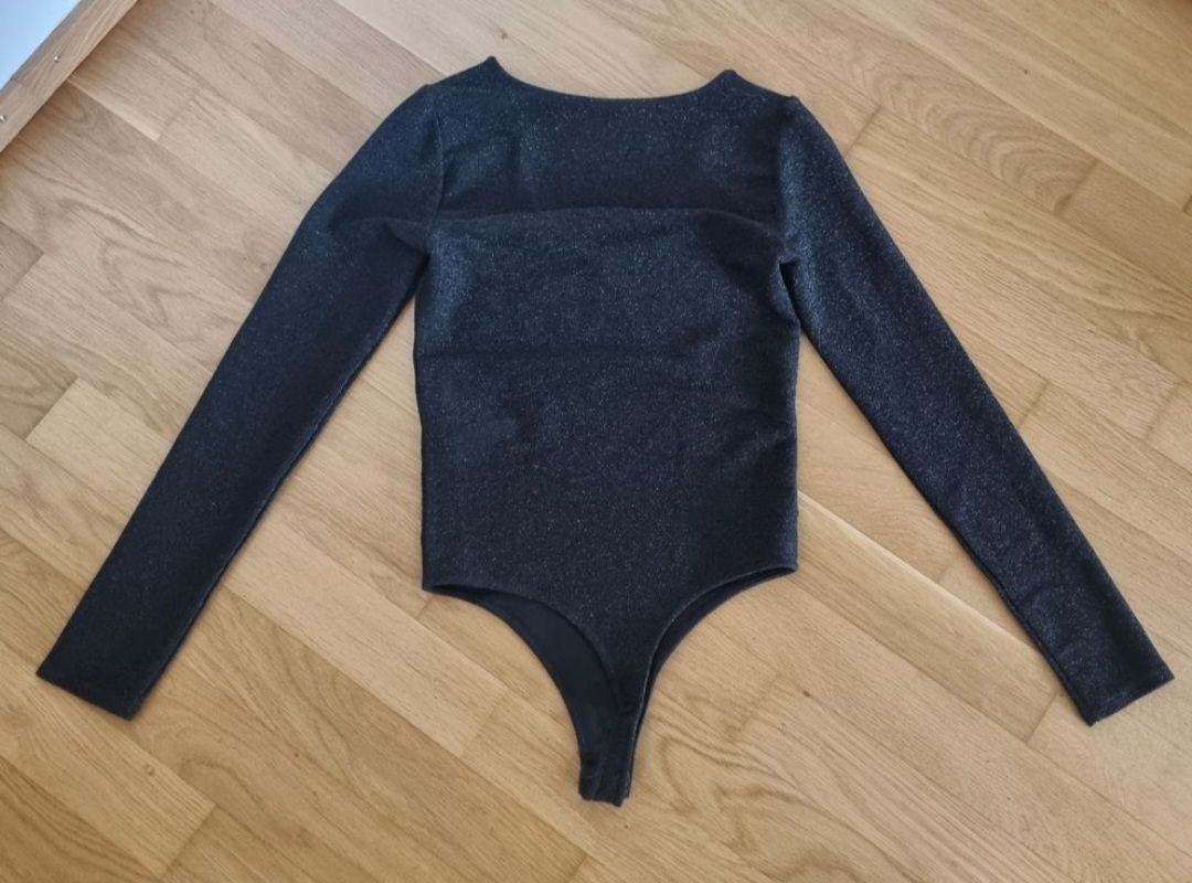 Tops: Schwarzer Glitzer Body, S – Neu (gemäss Beschreibung) aus Chur von sinillo