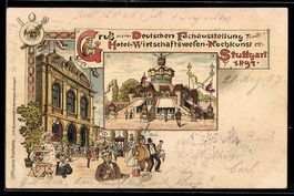 Litho Ganzsache PP11 C26 /01: Stuttgart,
