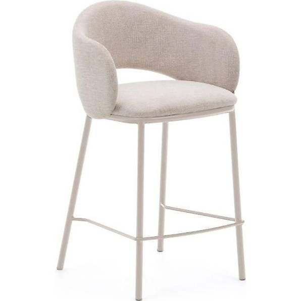 Kave Home Tabourets: Kave Home Barhocker Maina Chenille Stoff beige – Neuf (Voir description) à Zollikofen par uniqueroom