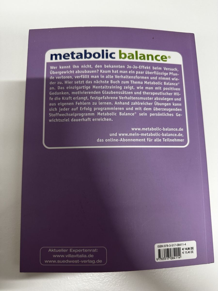 Livres: Metabolic Balance Das Mentalprogramm Buch Neu – D'occasion à Eglisau par Brewster1 1