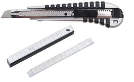 Abbrechmesser aus Zink-Druckguss inkl. 10  Ersatzklingen
