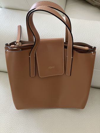 ABRO Handtasche, Leder, Braun - NEU