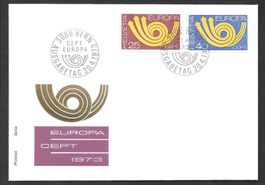 FDC Serie 543 - 544 Europamarken 30.4.1973 schön illustriert