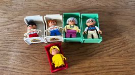 Vintage LEGO Duplo Bett Betten Menschen Wiege Baby Villa