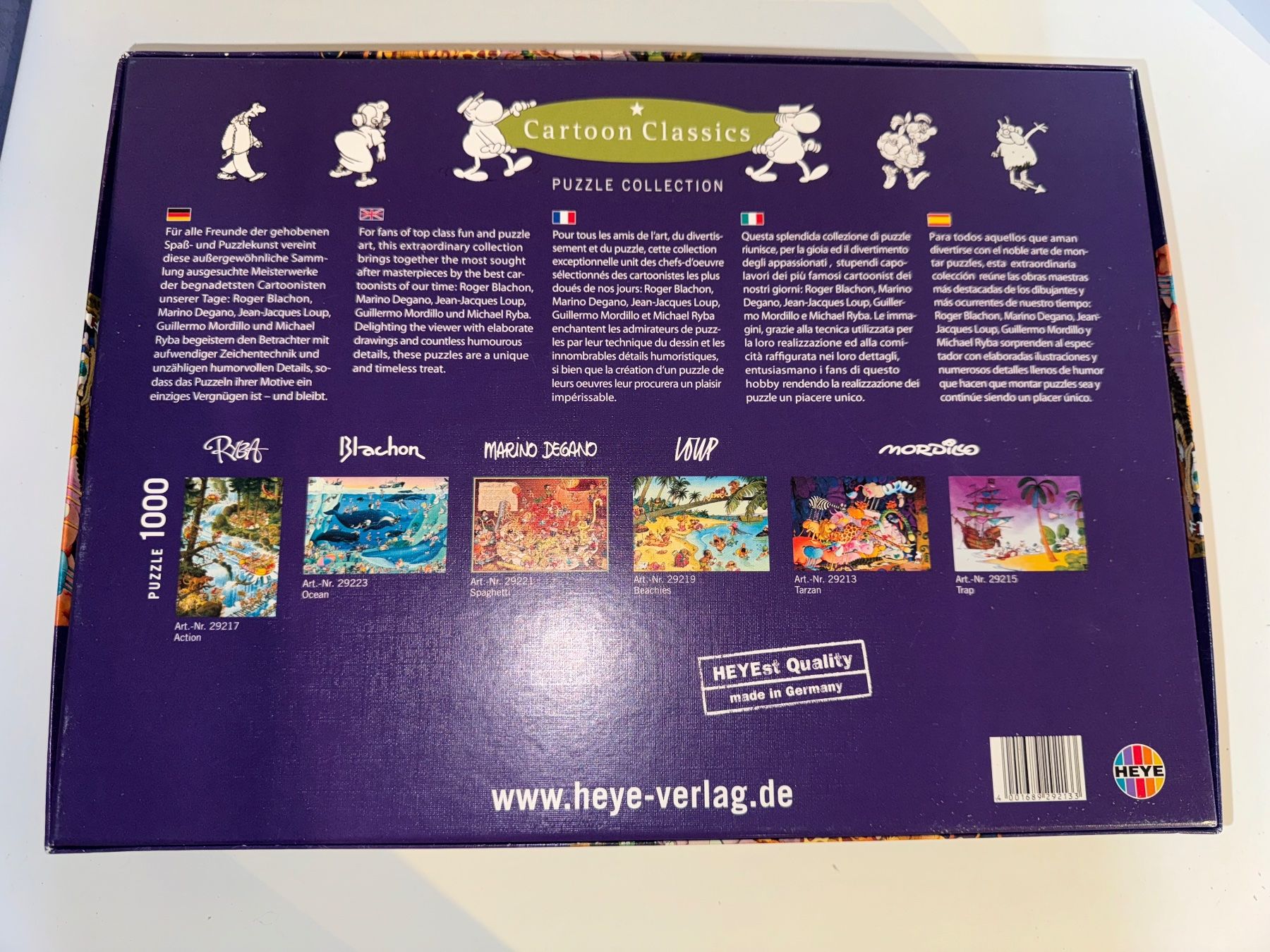 Heye Puzzle: Heye Mordillo Puzzle Cartoon Classics 1000 Teile – Usato da Grosswangen venduto da Second_hand_paradise 2