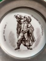 Vintage Zinnporzellanteller «Trompeter von Säckingen» 13 cm