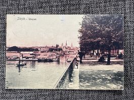 Alte Ansichtskarte Zurich Utokai am See