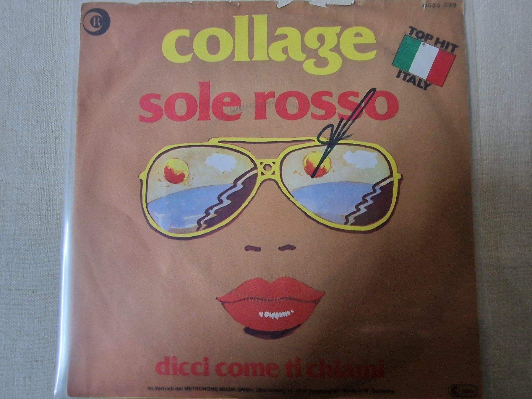 Schallplatten: Collage Single – Sole Rosso – Gebraucht aus Root von atelier22