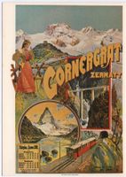 Plakat-Werbung ZERMATT Gornergrat-Bahn