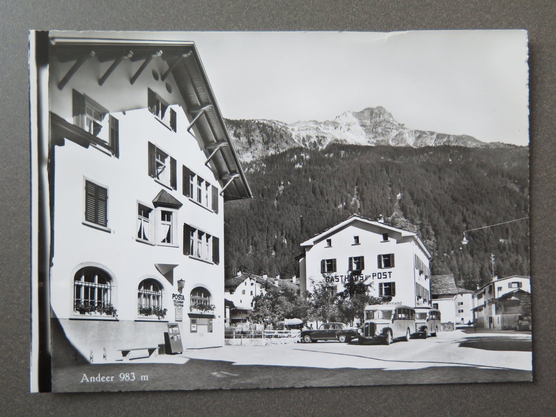 Cartoline postali: ANDEER - SAURER-POSTAUTO - SCHNAUZENPOSTAUTO – Usato da Wittenbach venduto da lipasal