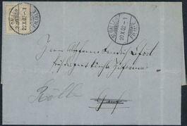 1882 - 2Rp. Ziffermarke - Weisses Papier - Brief