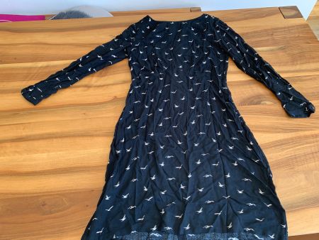 COMMA, Traumkleid schwarz Vogelmotiv Grösse 36