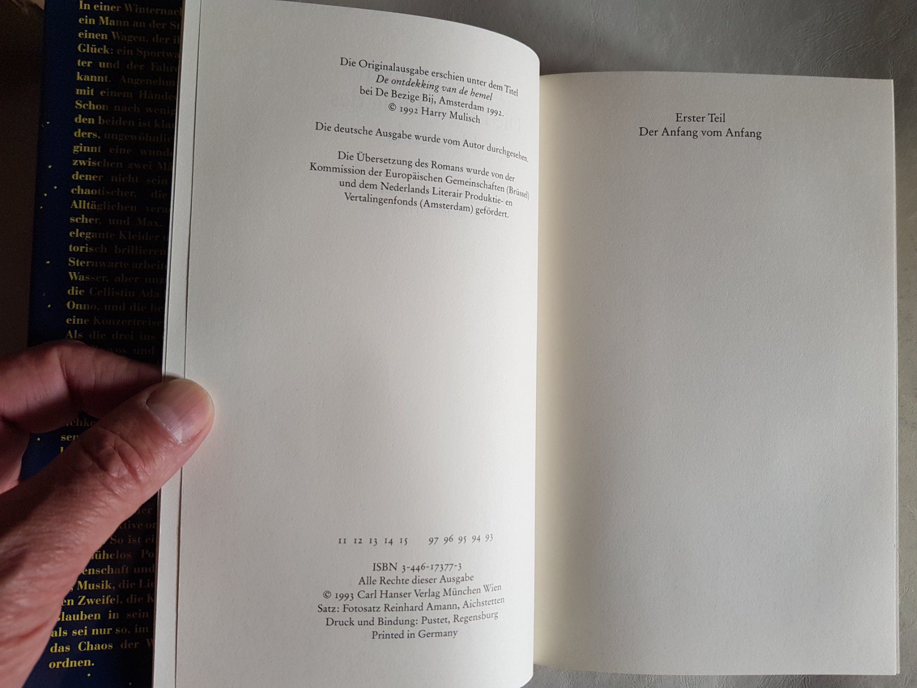 Libri: Harry Mulisch - Eine Entdeckung des Himmels - 1993 – Usato da Walterswil BE venduto da Lonitti 2